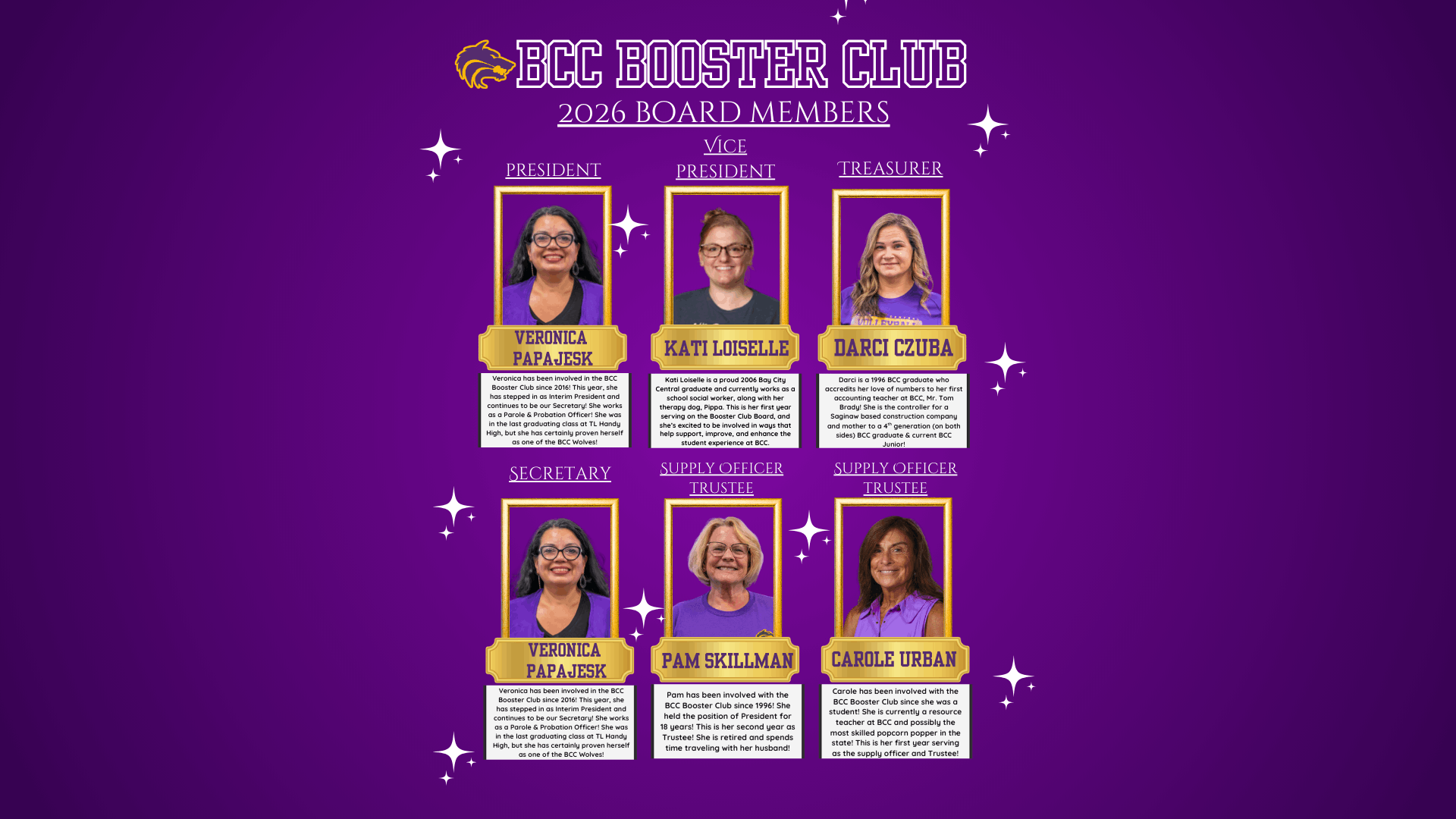 BCC Booster Club Board Members